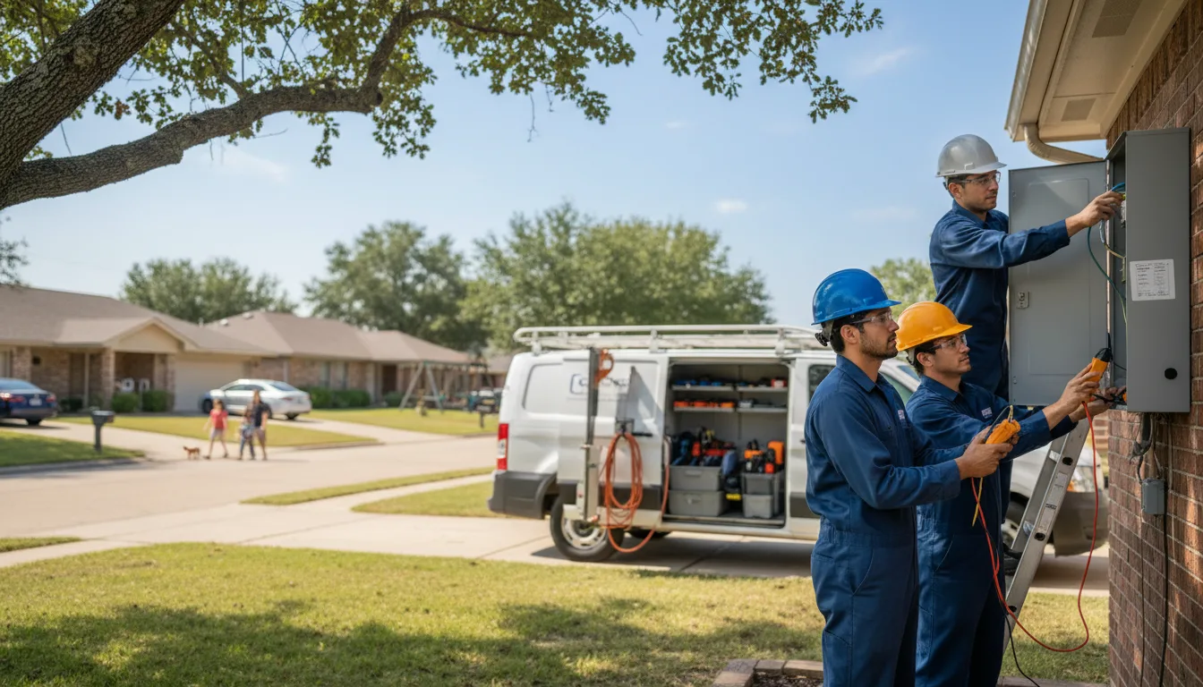 Certified electrician providing emergency electrical services in Line Lexington, PA